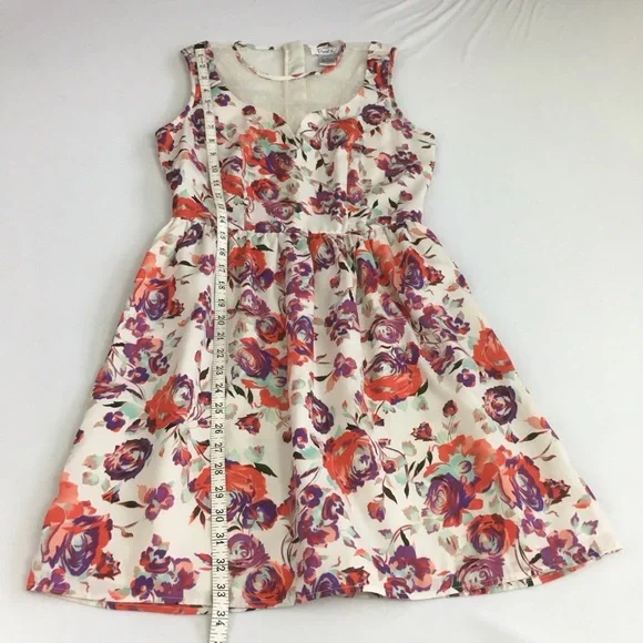 Pinky Floral and Lace Sleeveless Dress - Picture 10 of 16